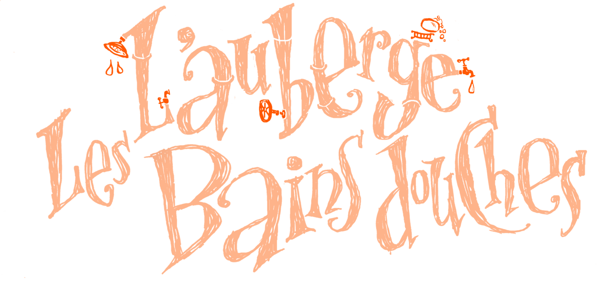 L'auberge Les Bains Douches - illustration manuscrite